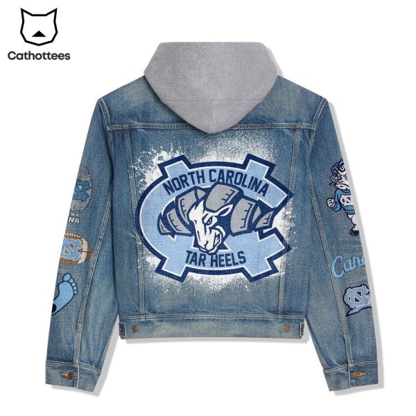 North Carolina Tar Heels Football Hooded Denim Jacket