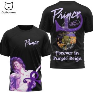 Prince Forever In Purple Reign Signature 3D T-Shirt