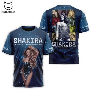 Shakira Las Mujeres Ya No Lloran Tour Signature Design 3D T-Shirt