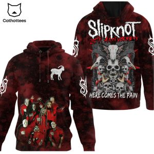 Slipknot 25th Anniversary Here Comes The Pain Design Hoodie