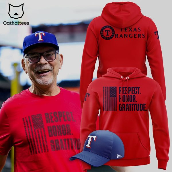 Texas Rangers Respect Honor Gratitude Design Hoodie