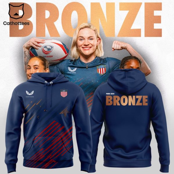 USA Rugby Paris Bronze Olympic 2024 Hoodie