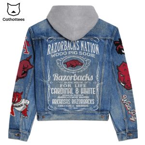 Arkansas Razorbacks – Razorbacks Nation Wooo Pig Sooie Hooded Denim Jacket